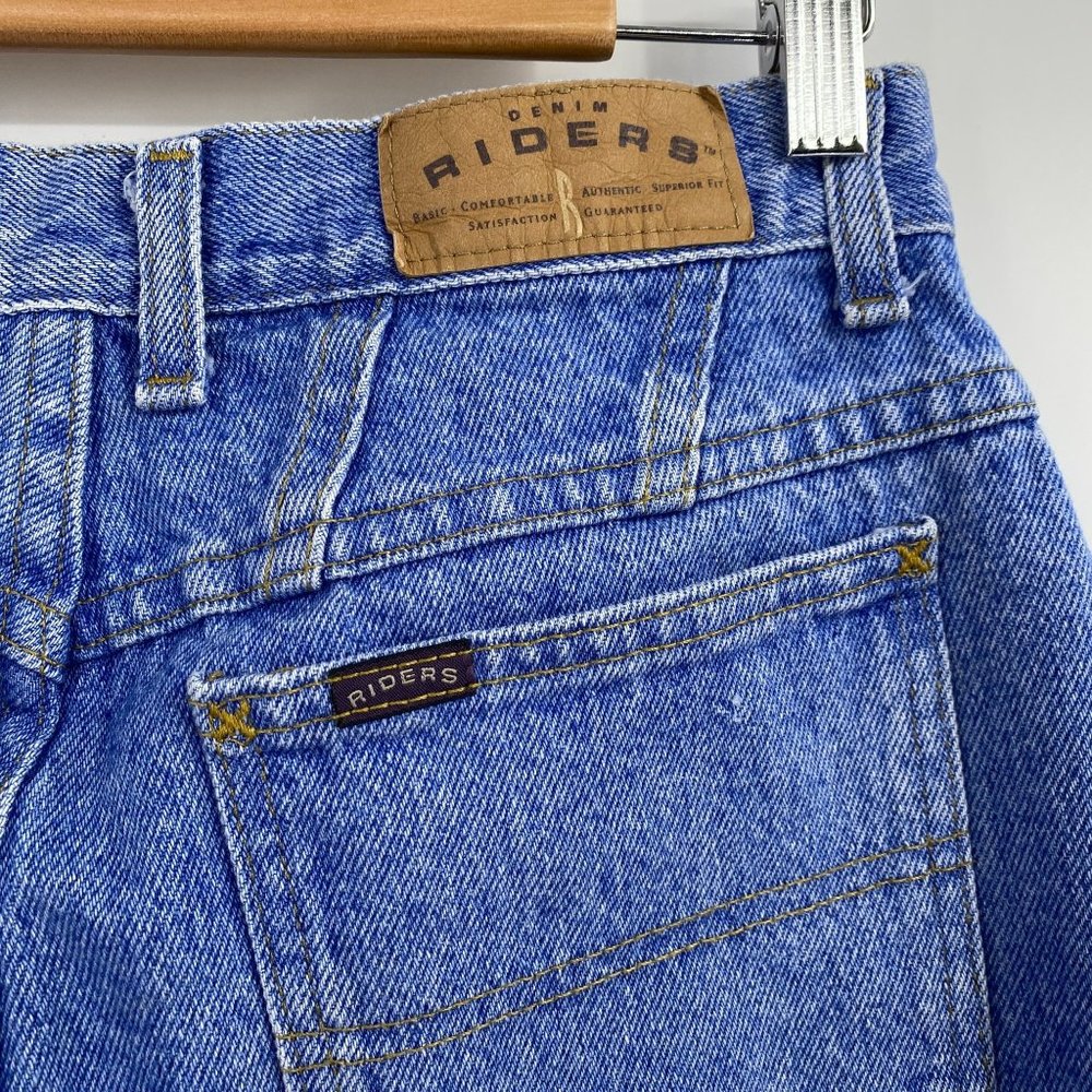 Vintage Riders denim Mom jeans size 29 waist 14P medium wash high rise tapered - Picture 5 of 9